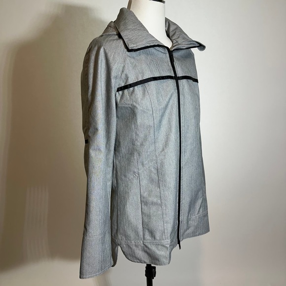 Mondetta Gray Hooded Full Zip Light Weight Jacket Womens Size Small S Spring - Picture 3 of 12